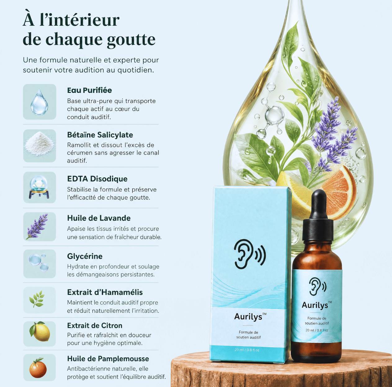 Aurilys™ - Éliminez le cérumen accumulé et retrouvez des oreilles légères