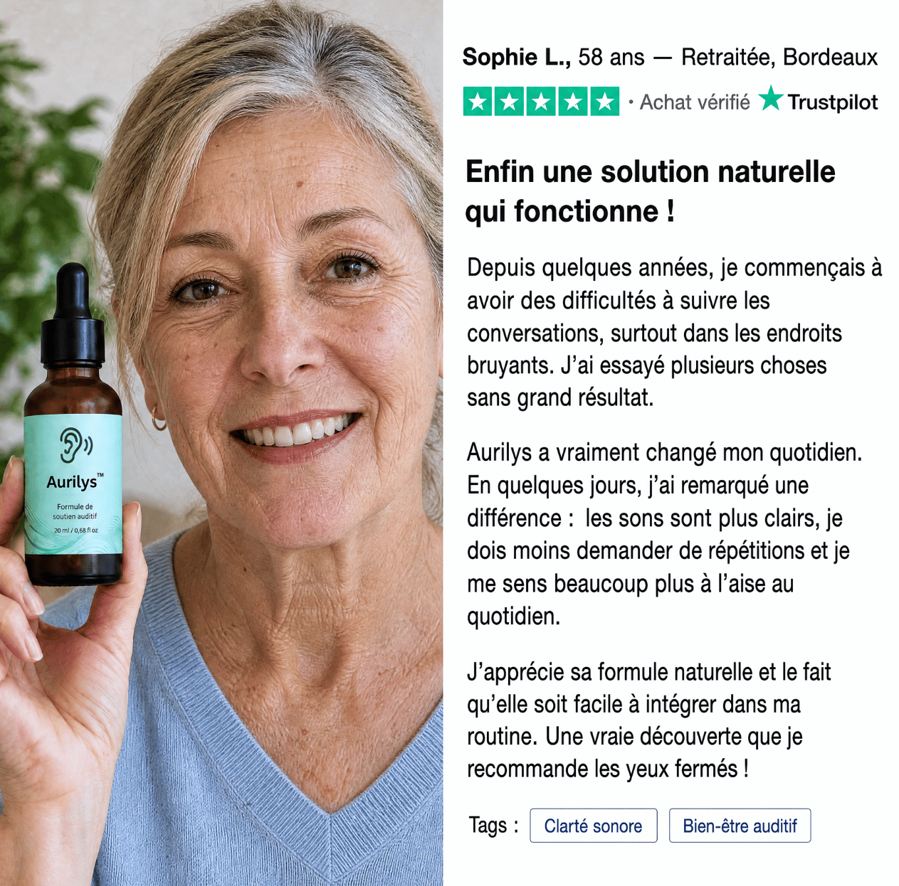 Aurilys™ - Éliminez le cérumen accumulé et retrouvez des oreilles légères