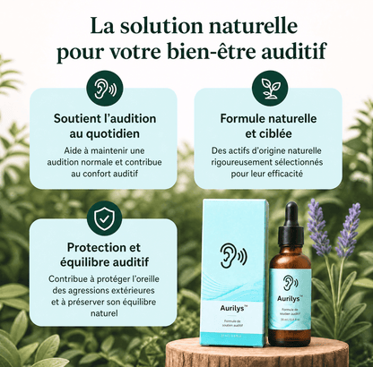 Aurilys™ - Éliminez le cérumen accumulé et retrouvez des oreilles légères