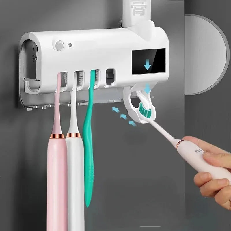 Porte-brosse à dents mural UV intelligent